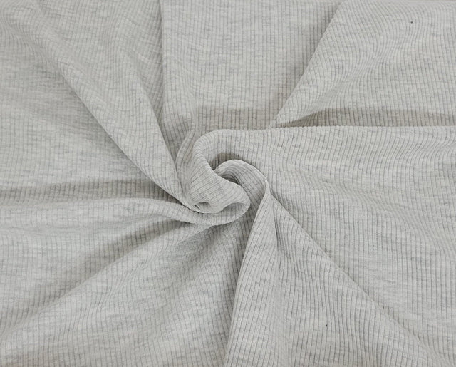 Rib Knit Ash Gray Organic Cotton Lyocell Spandex