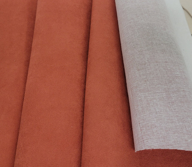 Vegan Suede Orange With Backing