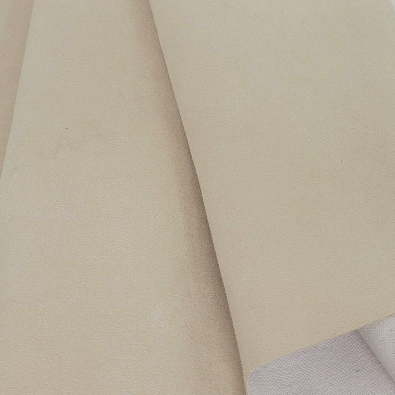 Vegan Suede With Backing White