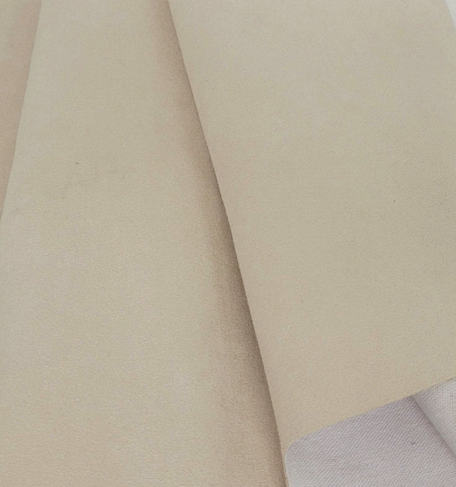 Vegan Suede With Backing White