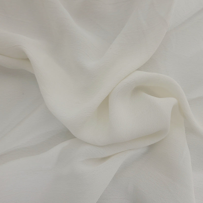 Rayon Crepe Crinkle Off White