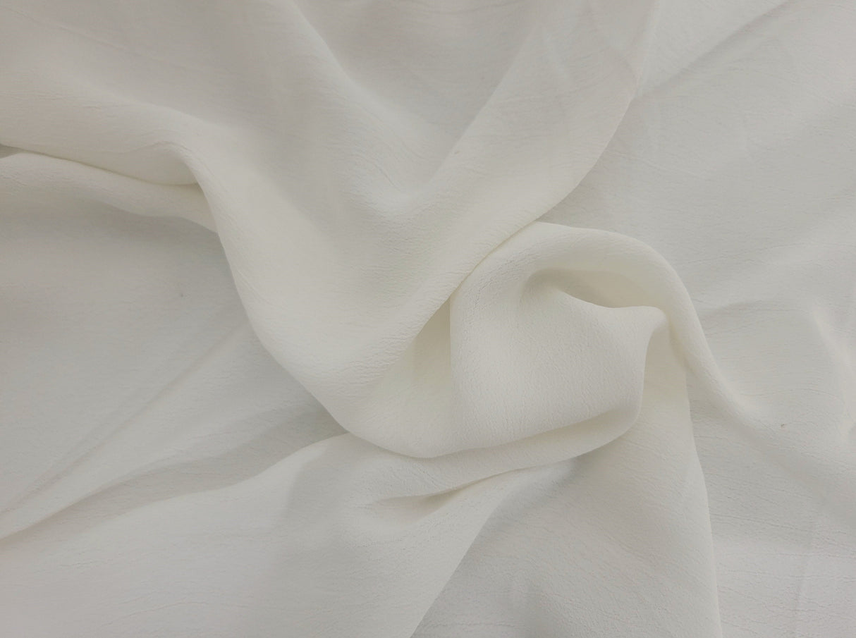Rayon Crepe Crinkle Off White