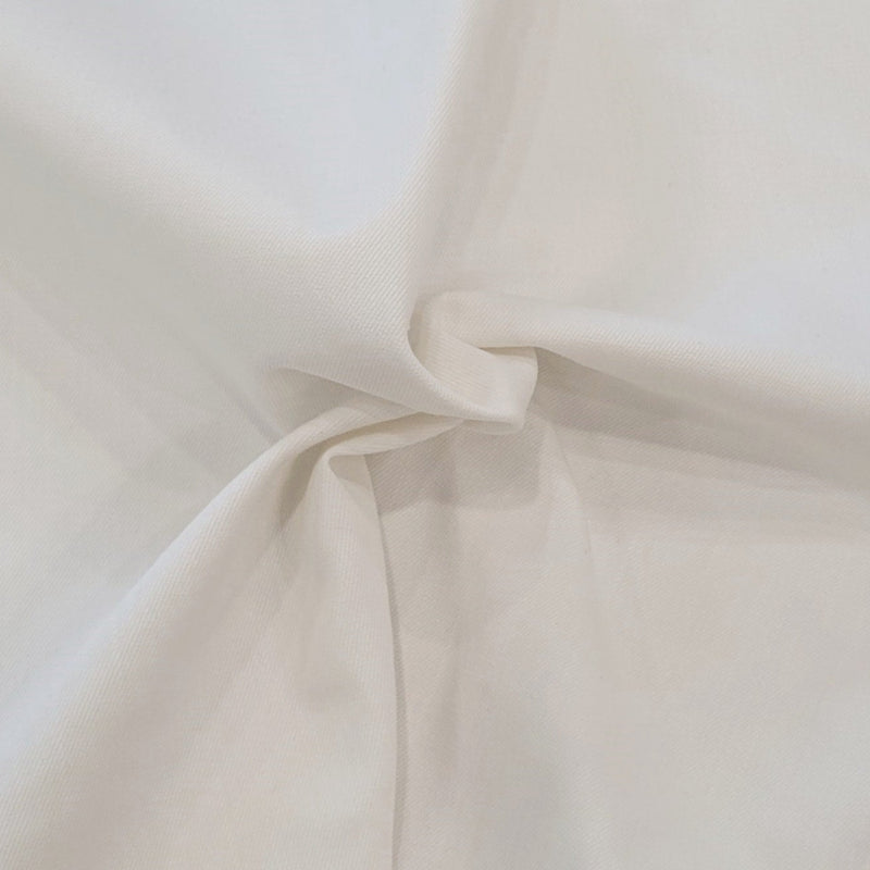 Cotton Twill Spandex Off White Fabric