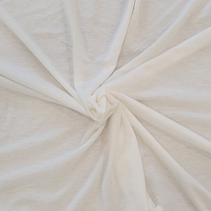 Silk Rayon Cotton Jersey Off White