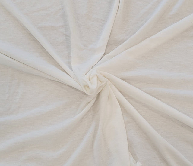 Silk Rayon Cotton Jersey Off White