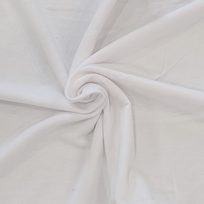 Modal Spandex Fleece White