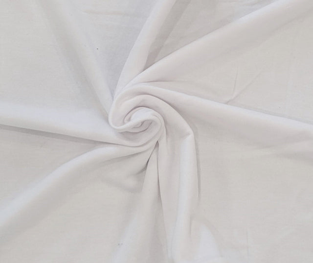 Modal Spandex Fleece White