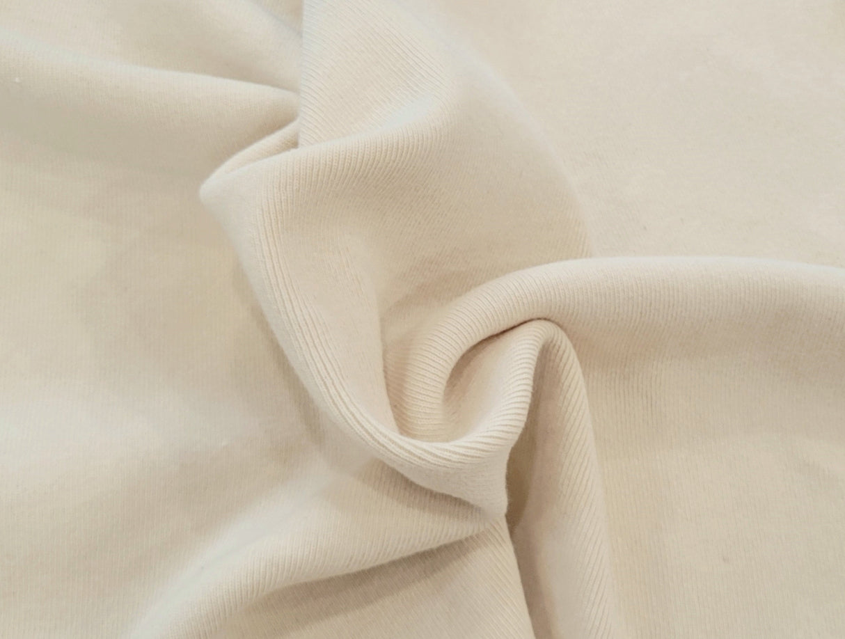 Cotton Spandex 1x1 Rib Knit Natural