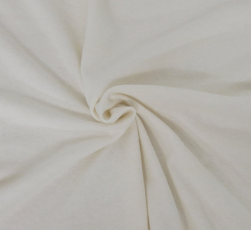 1 Yard Off White 100 Percent Linen Jersey Knit Fabric Heavyweight 64 Inch Width