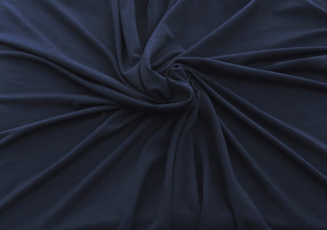 Bamboo Spandex Jersey Knit Navy