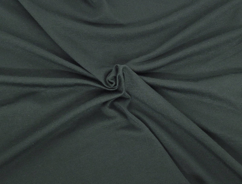 1 Yard Dark Olive Micro Modal Spandex Jersey Fabric for Tops, Dresses, and Lightweight Apparel