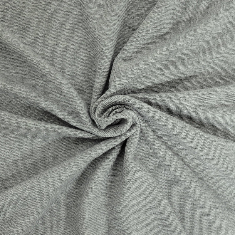 1 Yard Heather Gray Cotton Blend French Terry Knit Fabric 65 Inches Wide