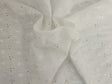 Linen Eyelet Embroidery Off White Fabric