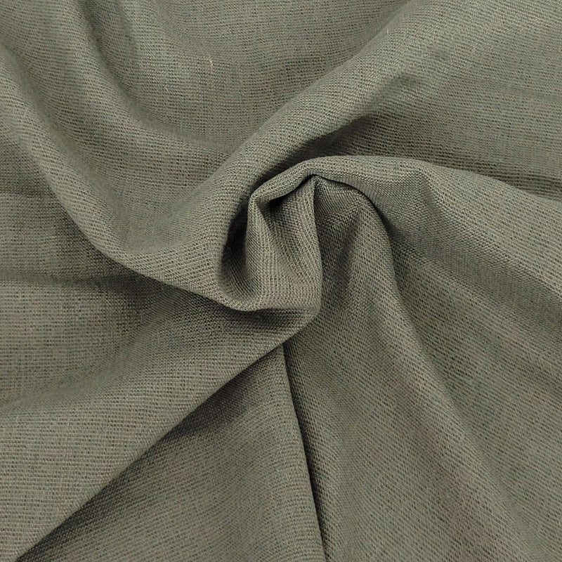 Linen Blend Woven Two-Tone Brown Olive