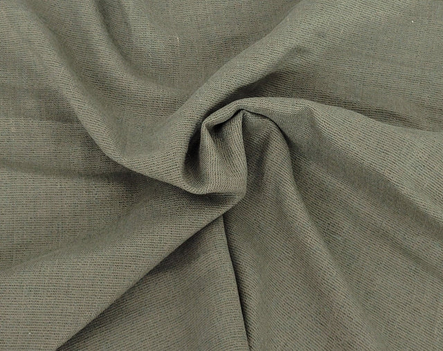 Linen Blend Woven Two-Tone Brown Olive