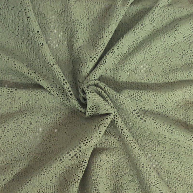 Cotton Crochet Knit Lace Sage