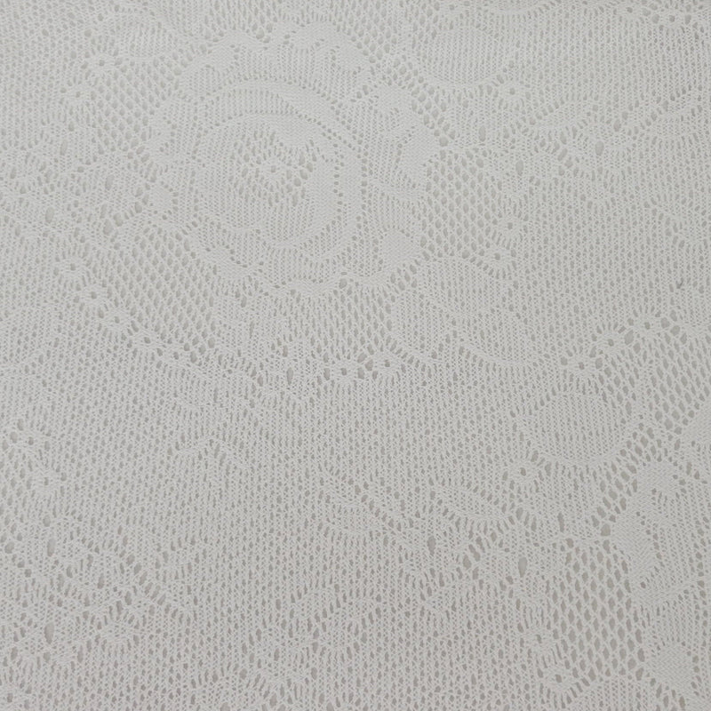 Crochet Knit Lace Off White Polyester