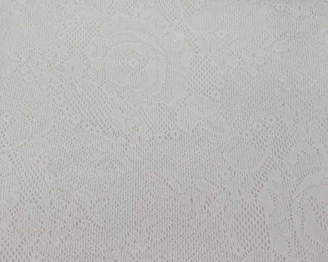 Crochet Knit Lace Off White Polyester