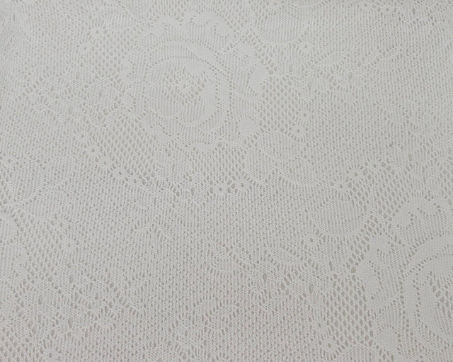Crochet Knit Lace Off White Polyester