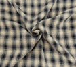 Plaid Rayon Blend Black Khaki