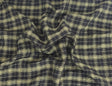 Plaid Rayon Blend Black Avocado