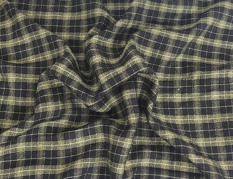 Plaid Rayon Blend Black Avocado