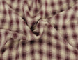 Plaid Rayon Blend Wine Khaki