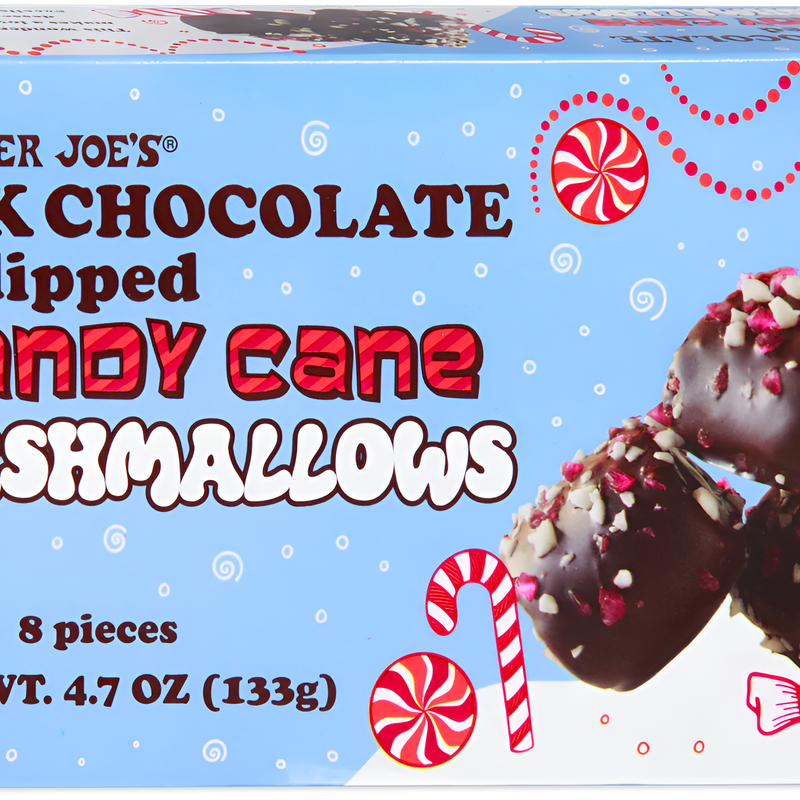 Dark Chocolate Dipped Candy Cane Marshmallows