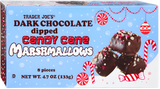 Dark Chocolate Dipped Candy Cane Marshmallows