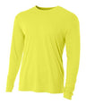 A4 N3165 Cooling Performance Long Sleeve Micro Poly Interlock Fabric - Safety Yellow, 4 Oz, Long Sleeve, UPF 44+ (1 Unit)