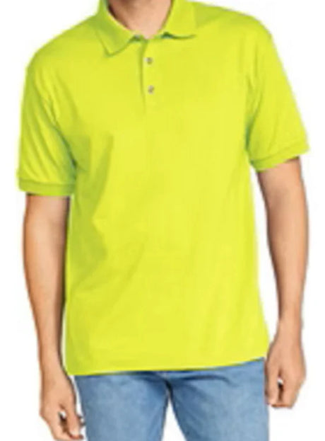 Gildan 8800 Polo DryBlend Fabric - Safety Green, Classic Fit, Moisture-Wicking (1 Piece)