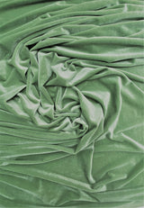 Sage Stretch Velvet Fabric - Sage, Stretch Velvet, 58"-60" Width (1 Yard)