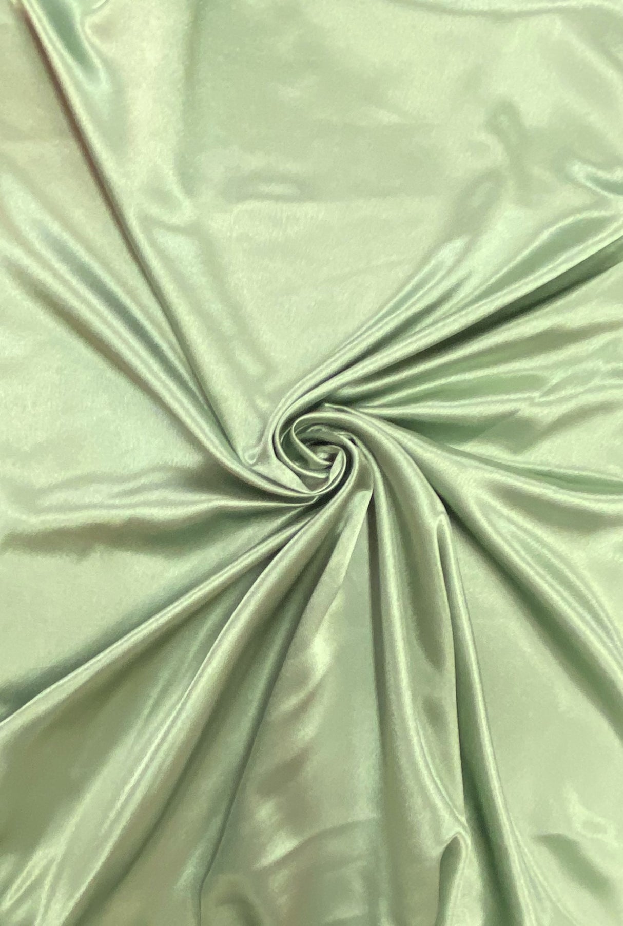 Crepe Satin Polyester Fabric - Sage, 58" Width (1 Yard)