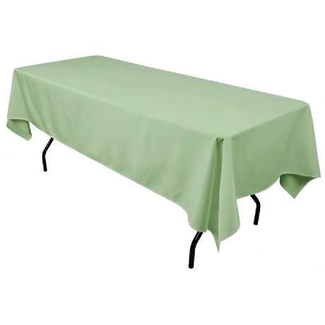 Polyester Rectangular Tablecloth Polyester Fabric - Wrinkle-Resistant, Stain-Proof, Washable, 60" X 144"