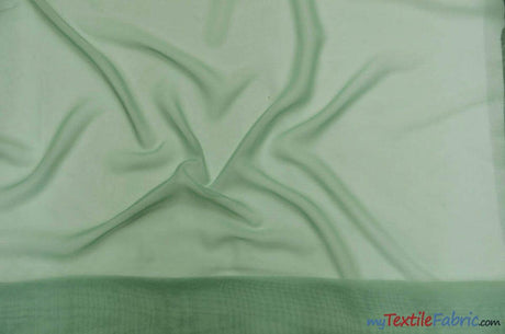 Double Georgette 100 Percent Polyester Fabric - Sheer Crepe Texture, 60" Width, Multiple Colors (1 Yard)