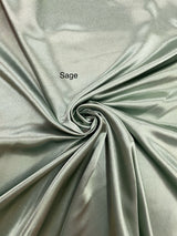 Crepe Satin Polyester Fabric - Sage, 58" Width (1 Yard)