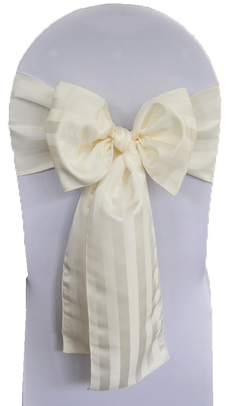 Jacquard Chair Sash Sample 7.5x108 Ivory