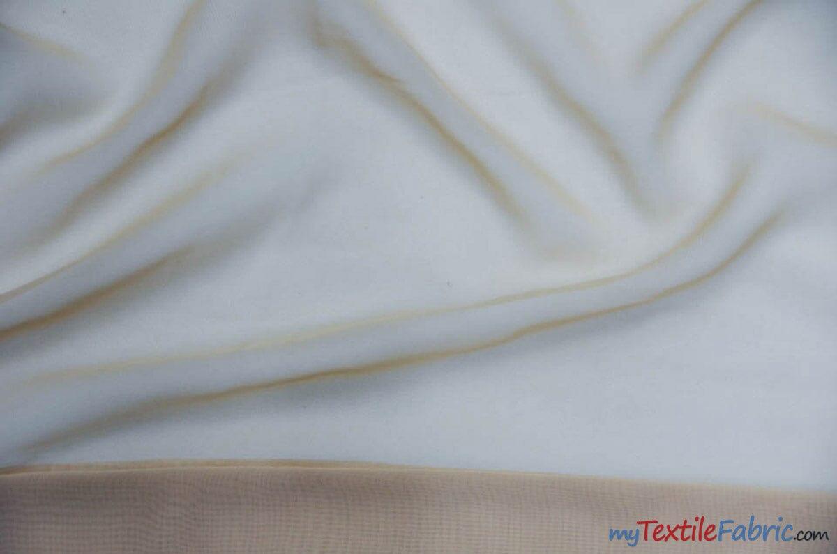 Polyester Chiffon Fabric - Super Soft, Flowy, Sheer, 58/60" Width, 100% Polyester (By The Continuous Yards & Bolts)
