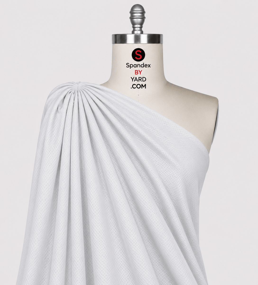 Poly-Spandex Mesh White Performance Activewear
