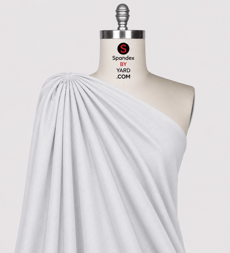 Poly-Spandex Mesh White Performance Activewear