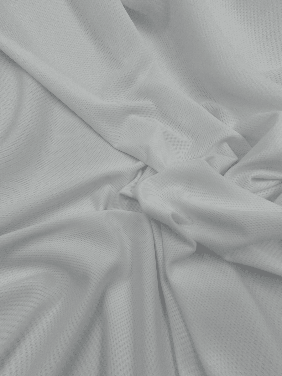 Poly-Spandex Mesh White Performance Activewear