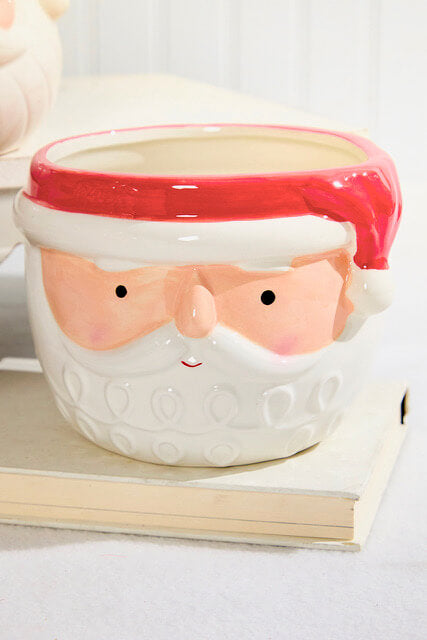 4.25" - 5" Santa Ceramic Pot