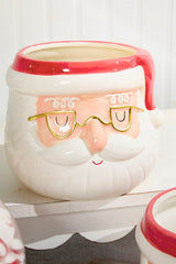 4.25" - 5" Santa Ceramic Pot