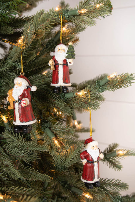 3” Resin Santa With Toys Ornament