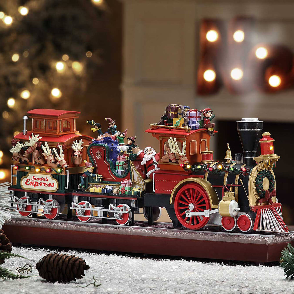 16" Mr. Christmas Animated Santa's Express Train