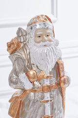 Platinum Gold Santa Figurine 19.75Inch Luxury Decor