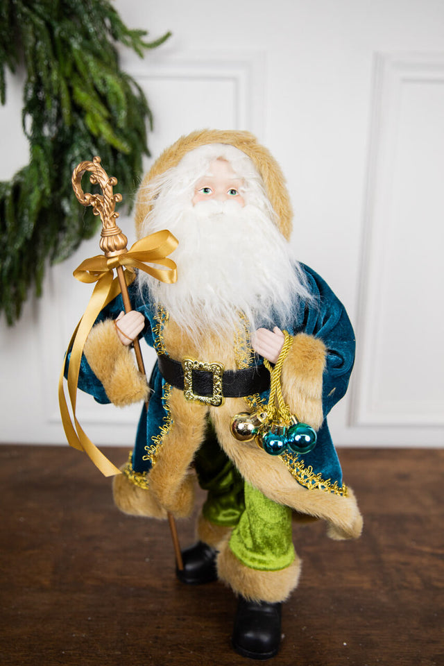 18” Santa Figure - Blue Coat