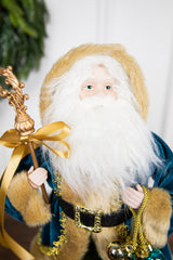 18” Santa Figure - Blue Coat
