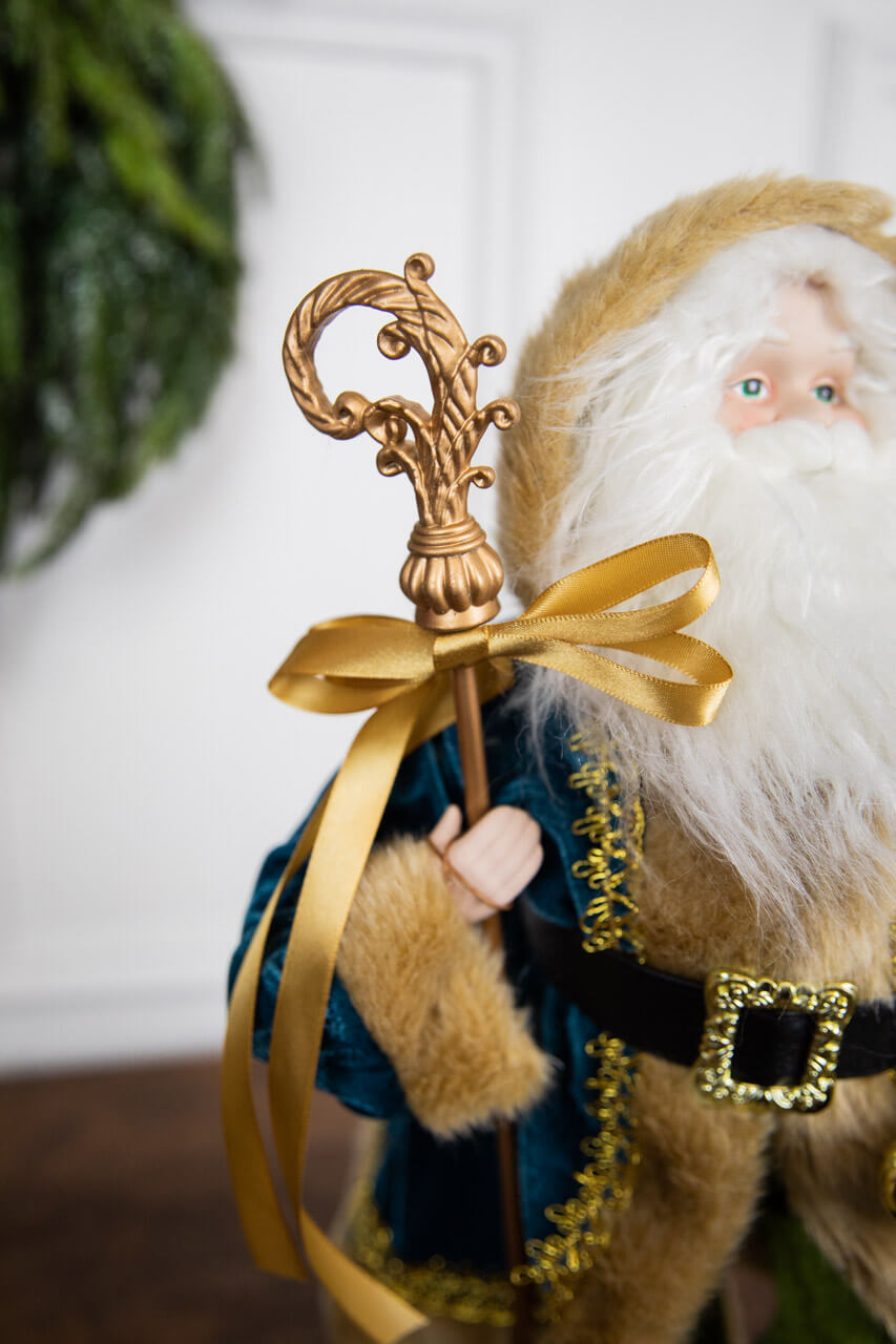 18” Santa Figure - Blue Coat