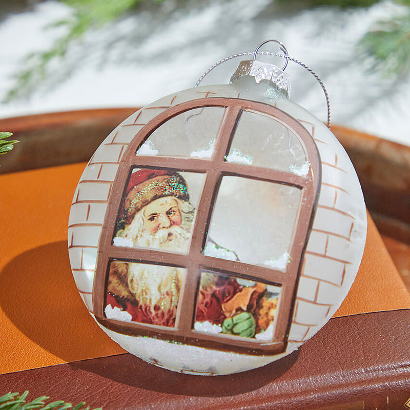 5 Inch Santa In Window Ornament Decorative Christmas Hanging Ornament